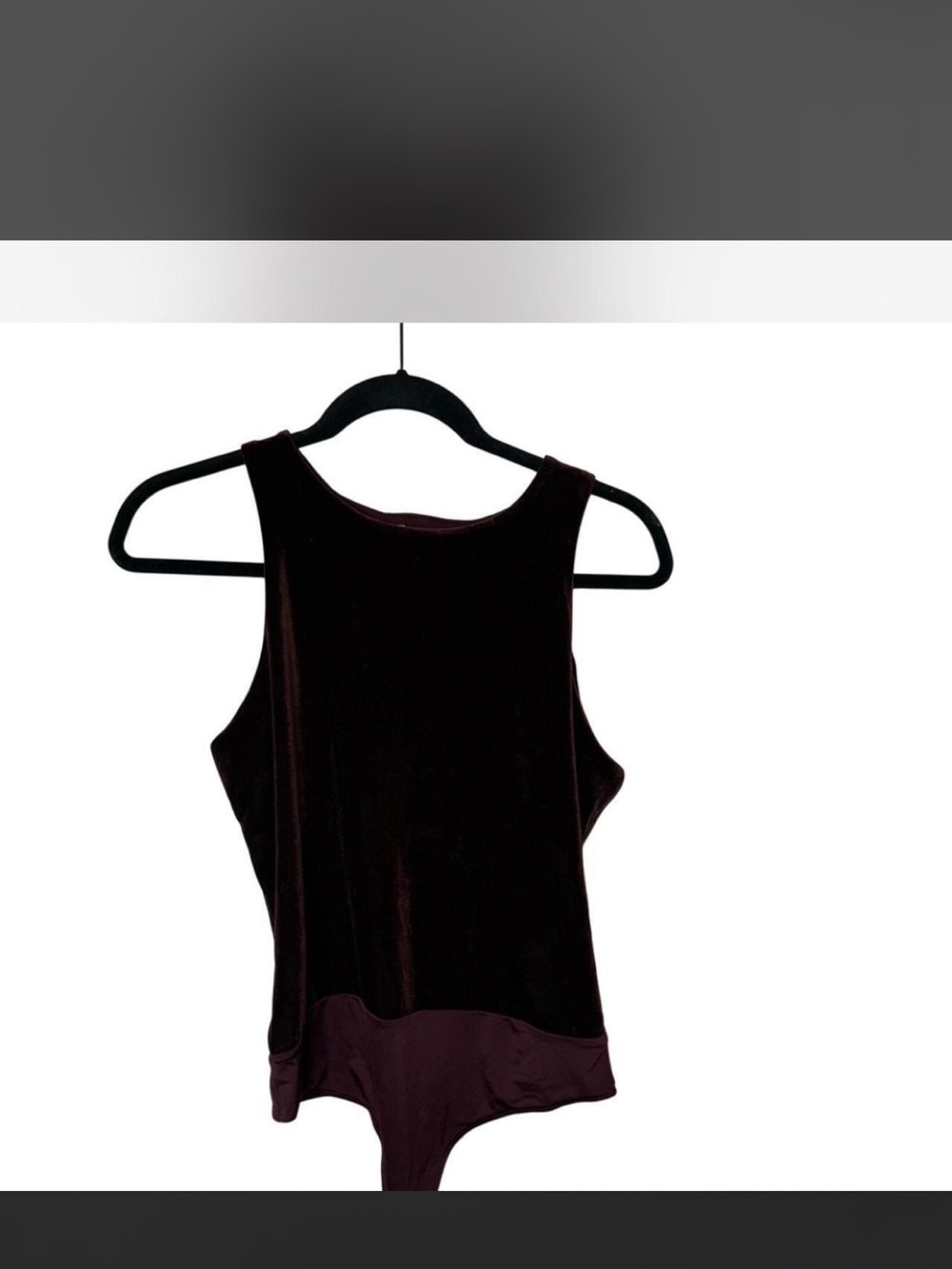 Women's Velvet Tank Bodysuit Express- Deep Burgundy